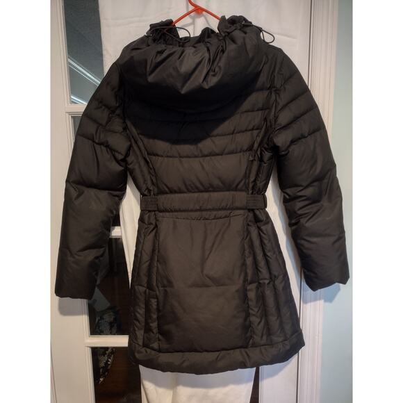 Cole Haan Women's Signature Down Feather Puffer Quilted Hood Belted Coat Medium - Picture 6 of 14